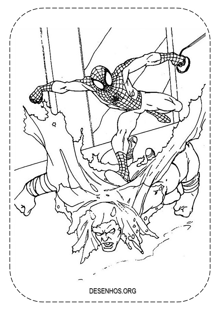 desenhos para colorir homem aranha 69