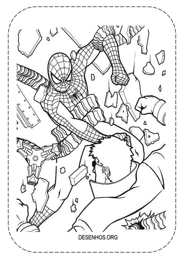 desenhos para colorir homem aranha 90