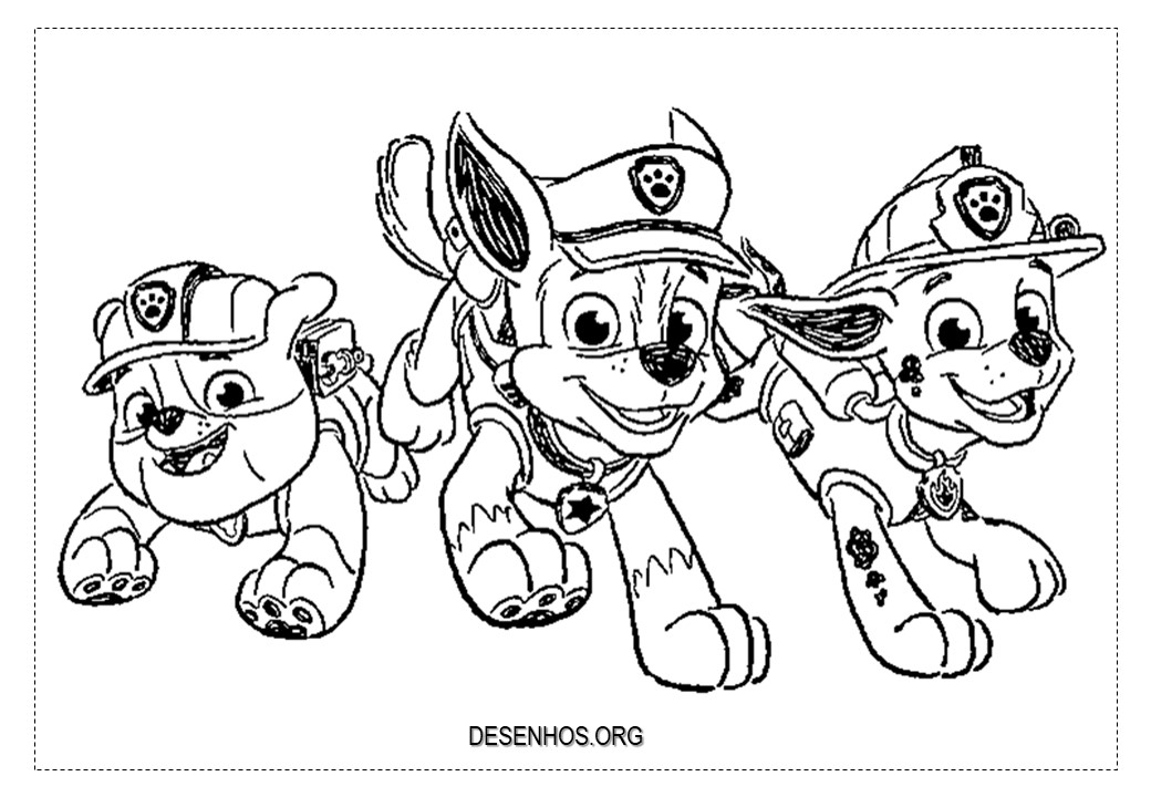 Desenhos de Patrulha Canina para Colorir, Pintar e Imprimir - ColorirOnline .Com