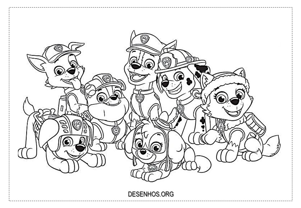 desenhos para colorir patrulha canina 184