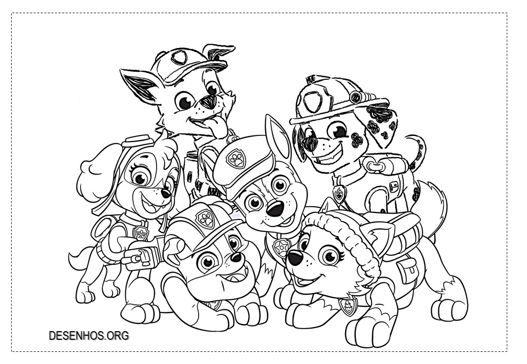 desenhos para colorir patrulha canina 192