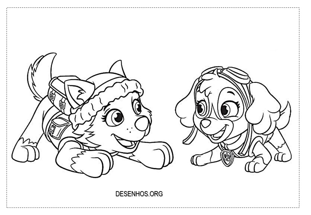 desenhos para colorir patrulha canina 2