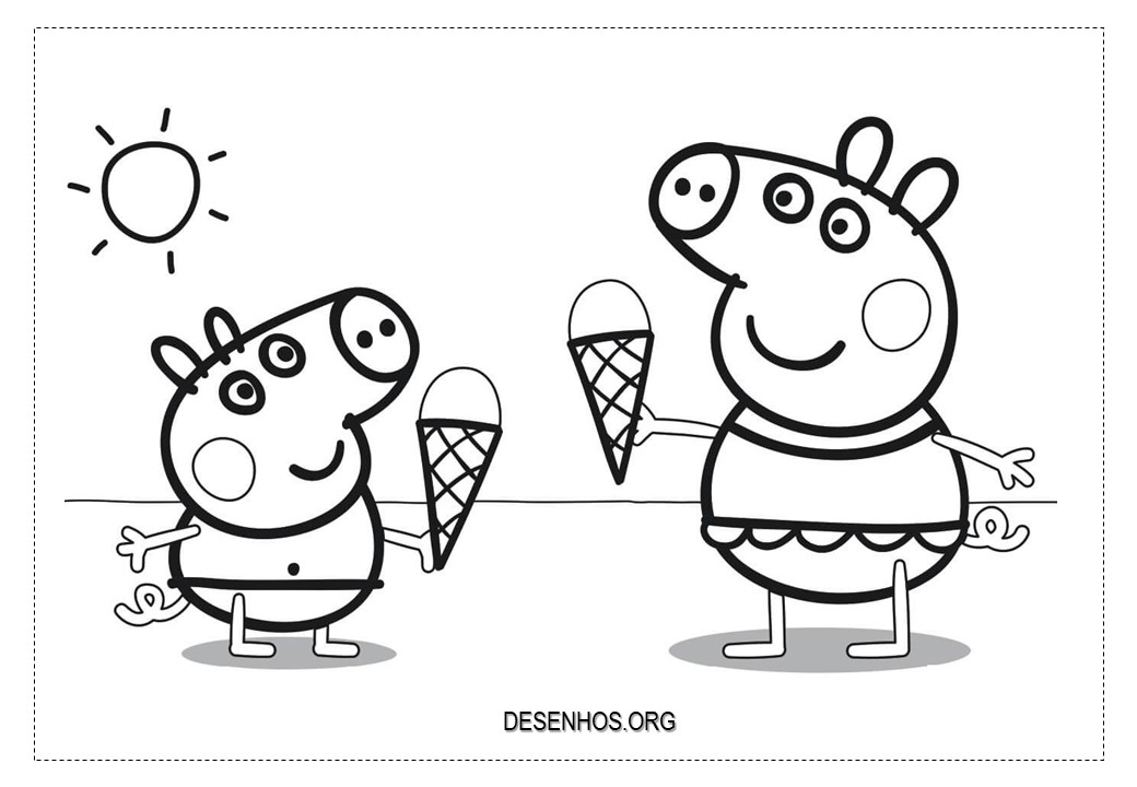 Peppa Pig para Colorir : 34 imagens para imprimir