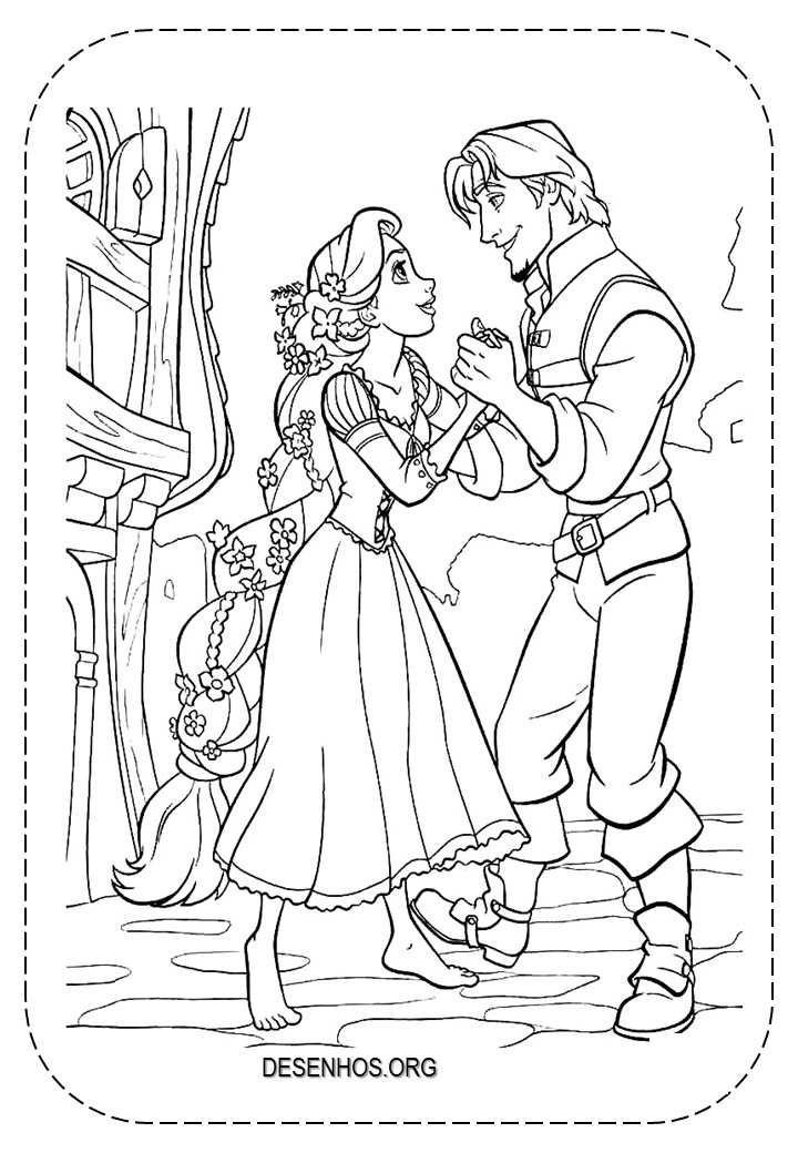 rapunzel para colorir 1