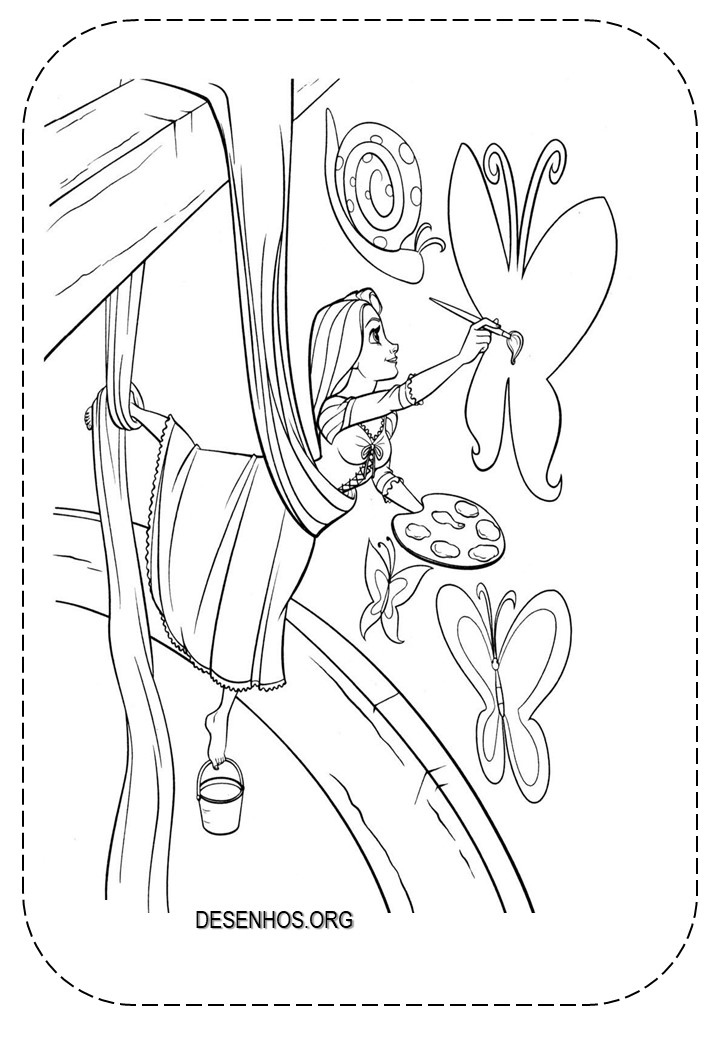 rapunzel para colorir 102