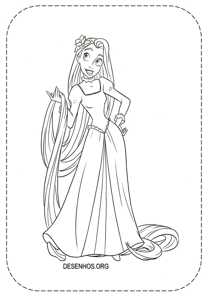 rapunzel para colorir 103