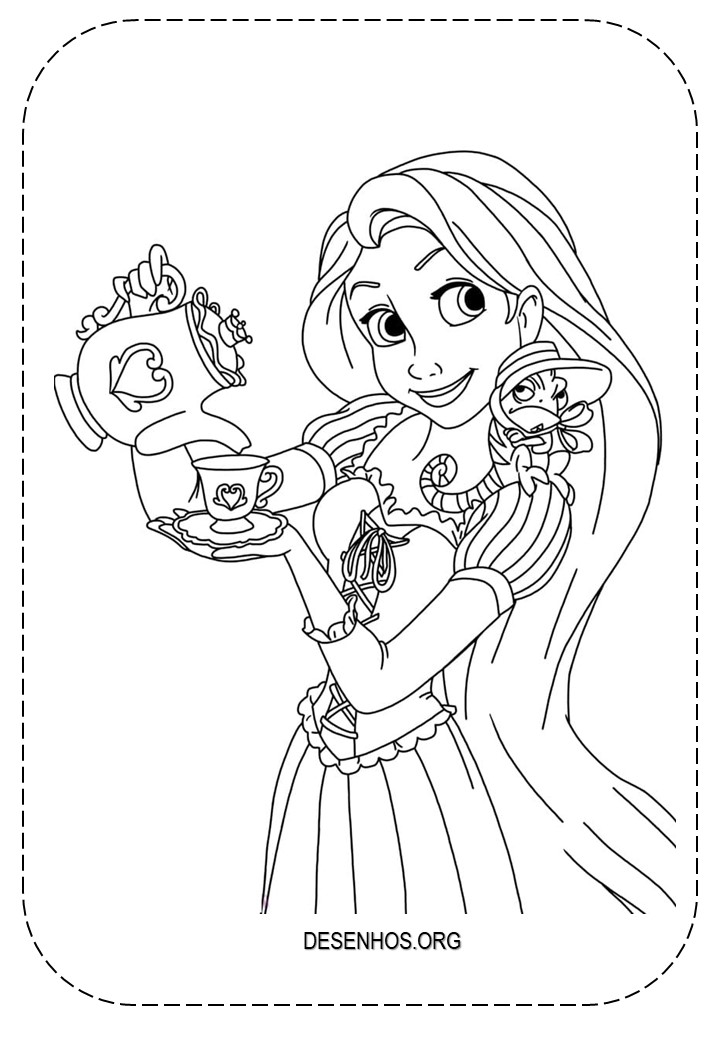 rapunzel para colorir 106