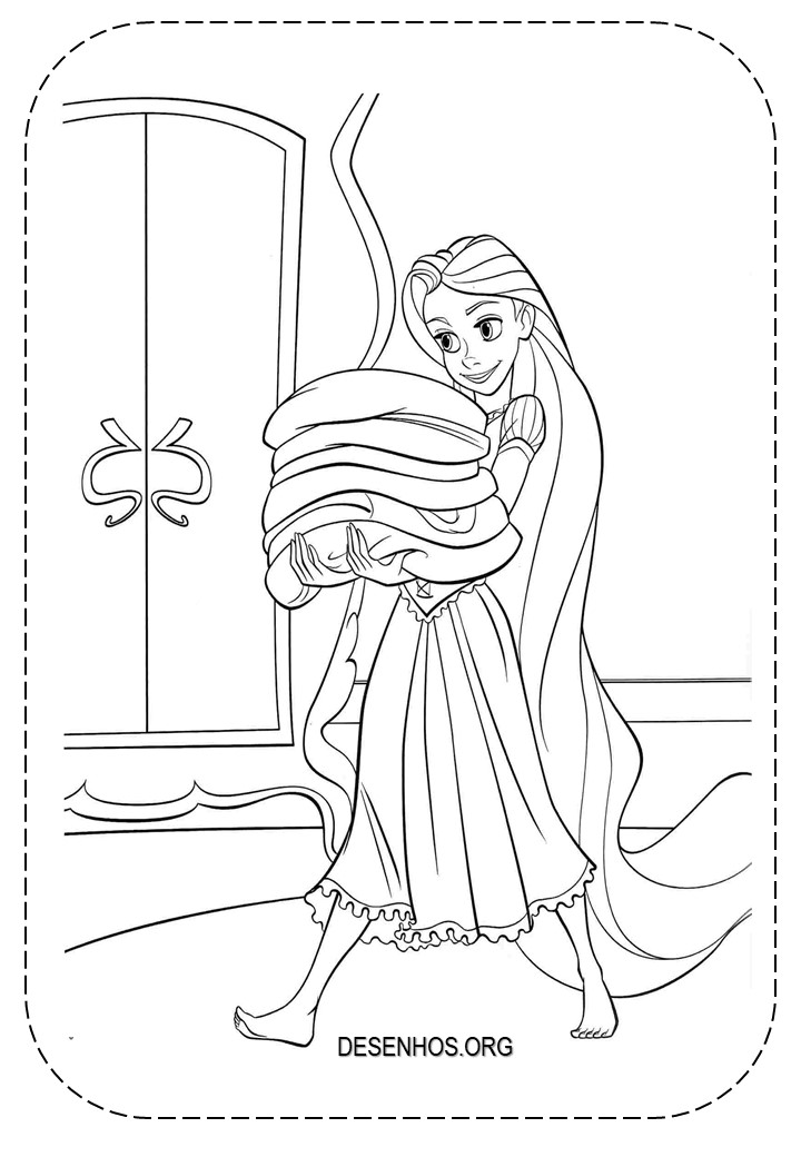 rapunzel para colorir 107