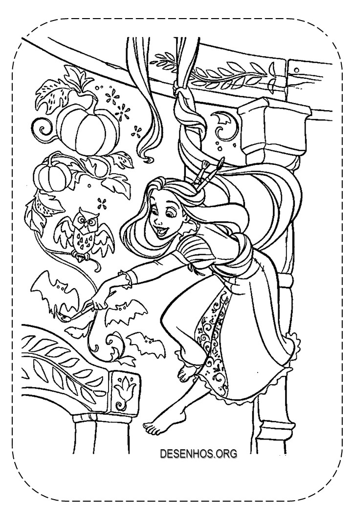 rapunzel para colorir 108