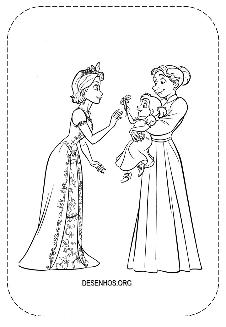 rapunzel para colorir 112