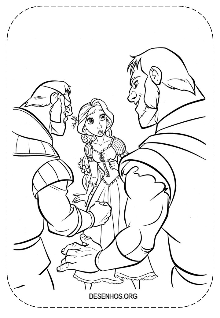 rapunzel para colorir 113