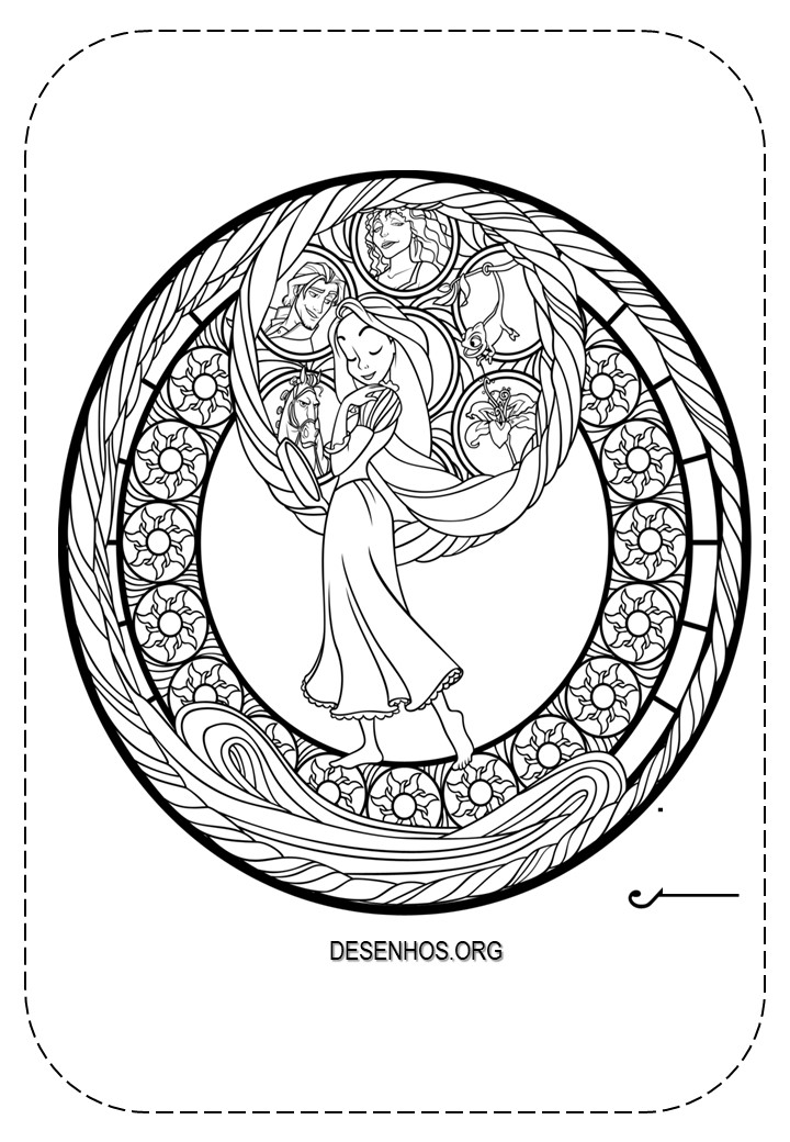 rapunzel para colorir 117
