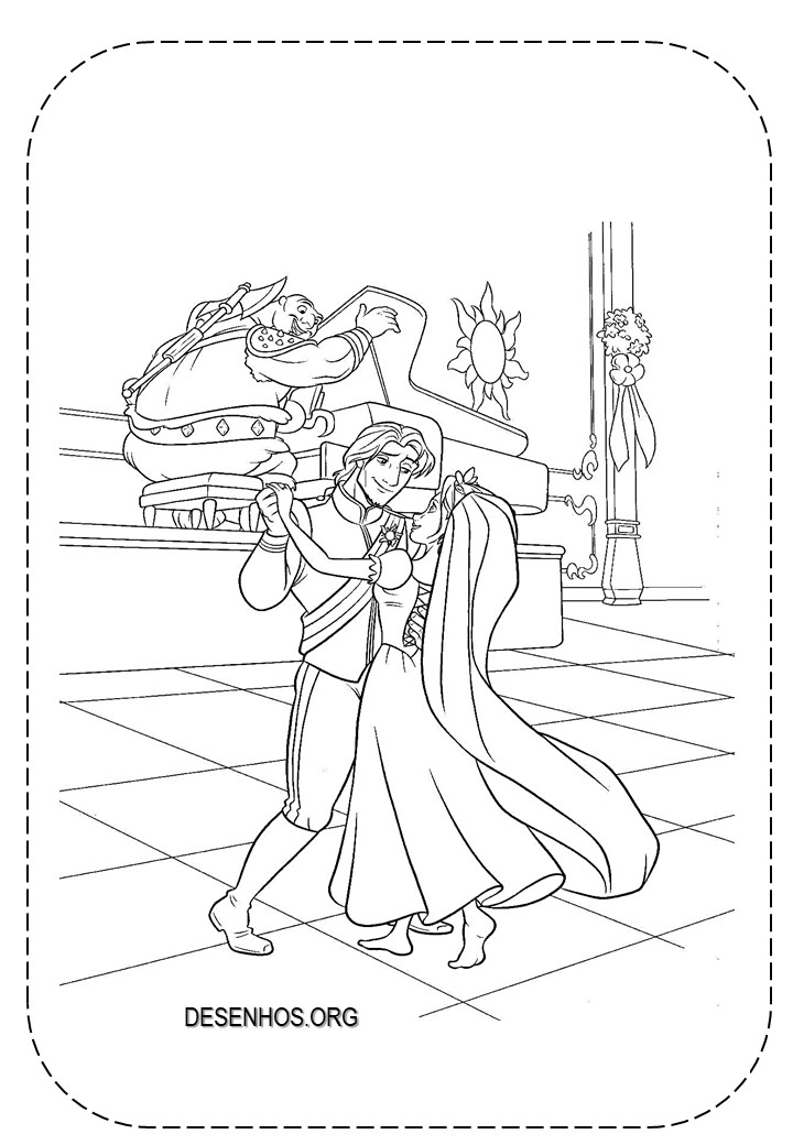rapunzel para colorir 12