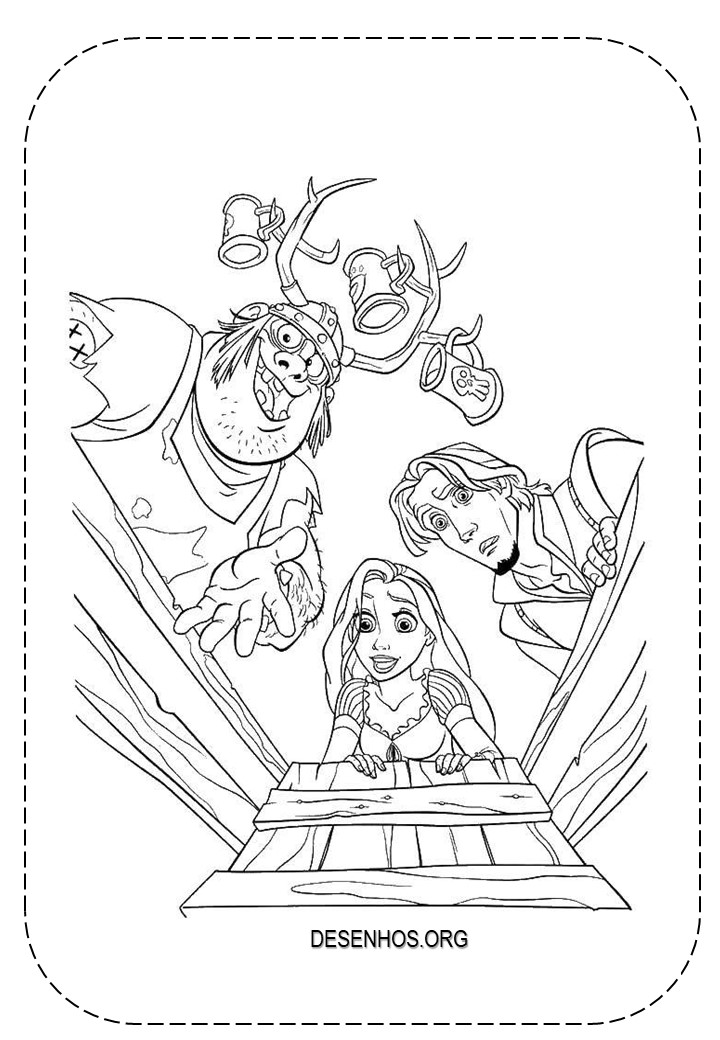rapunzel para colorir 13