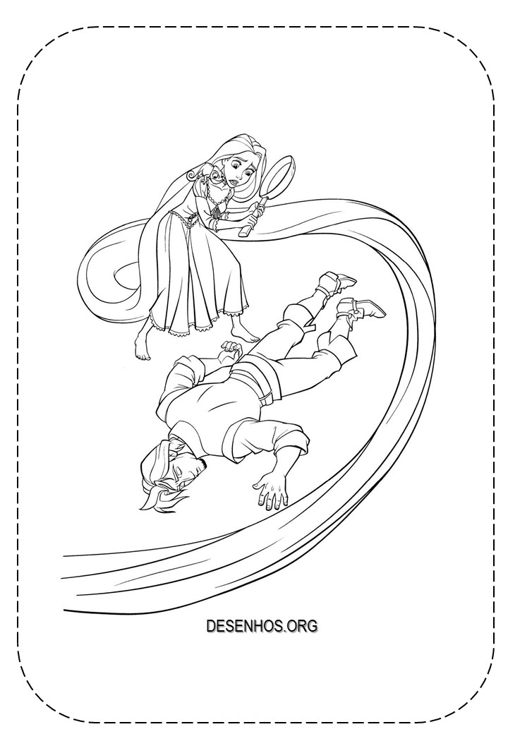 rapunzel para colorir 14