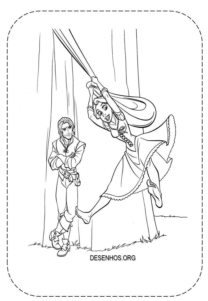 rapunzel para colorir 15