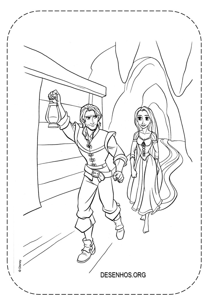 rapunzel para colorir 18