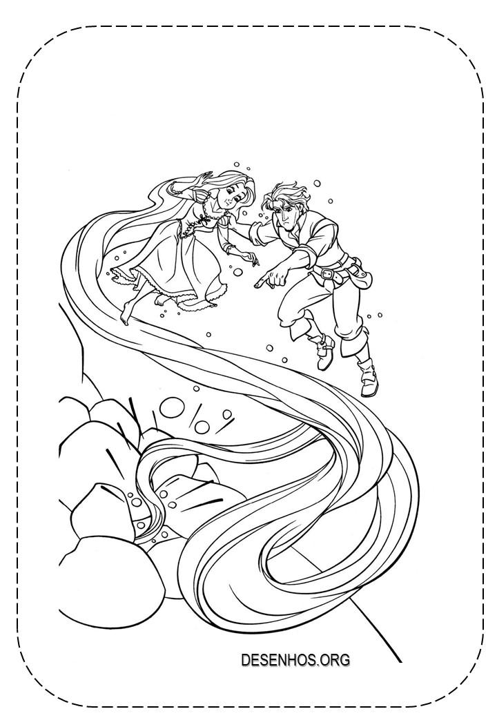 rapunzel para colorir 19