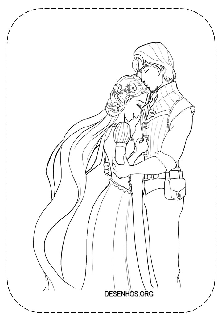 rapunzel para colorir 2