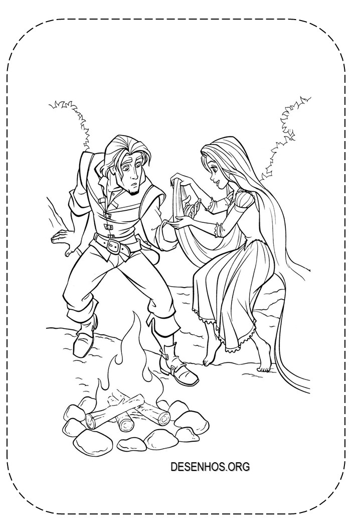rapunzel para colorir 20