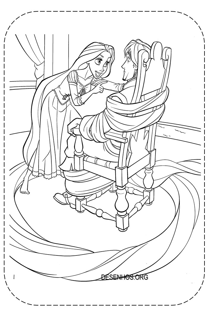 rapunzel para colorir 21
