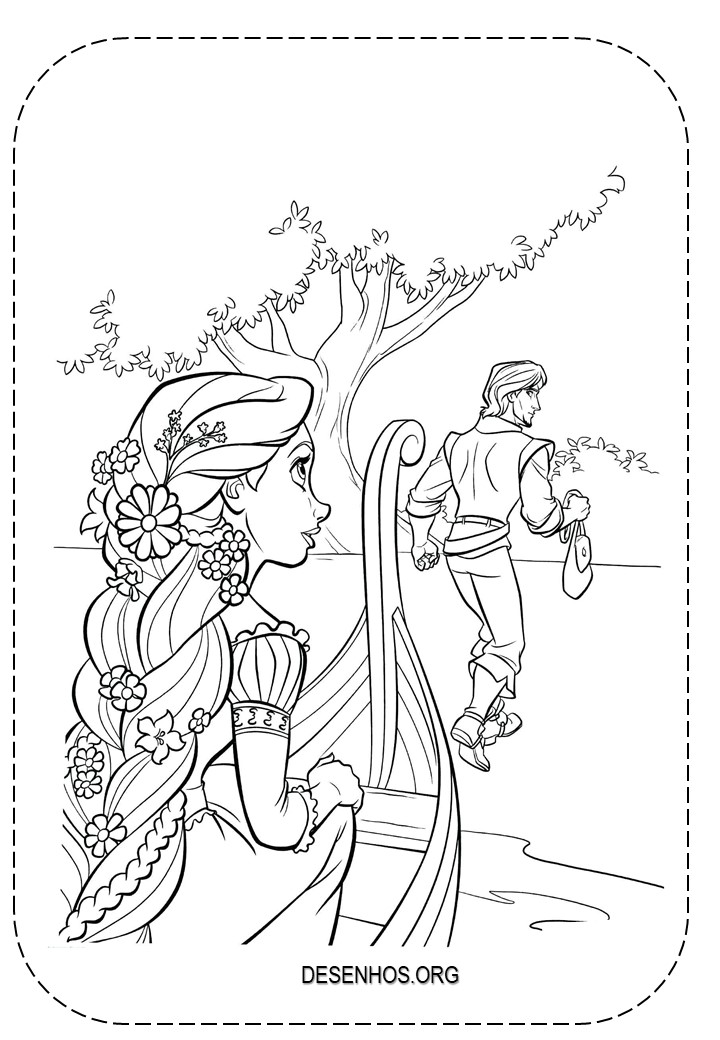 rapunzel para colorir 22