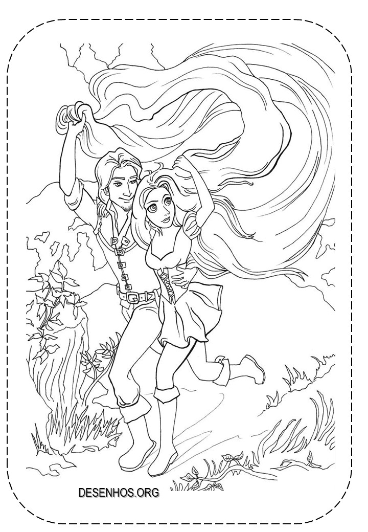 rapunzel para colorir 23