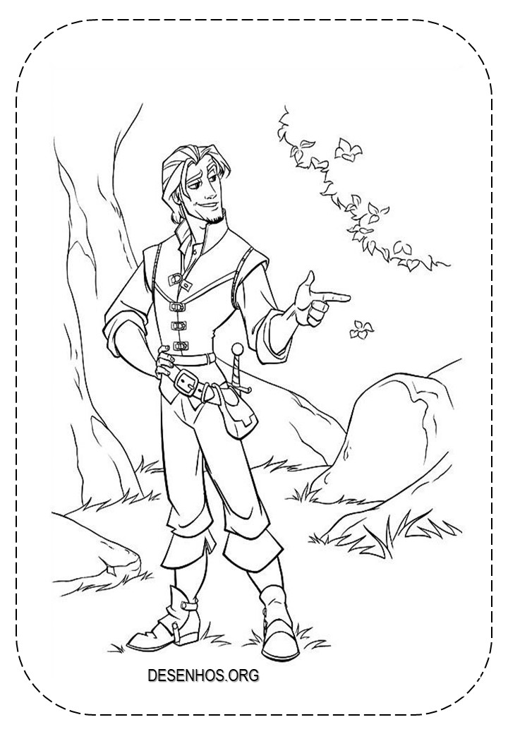 rapunzel para colorir 36