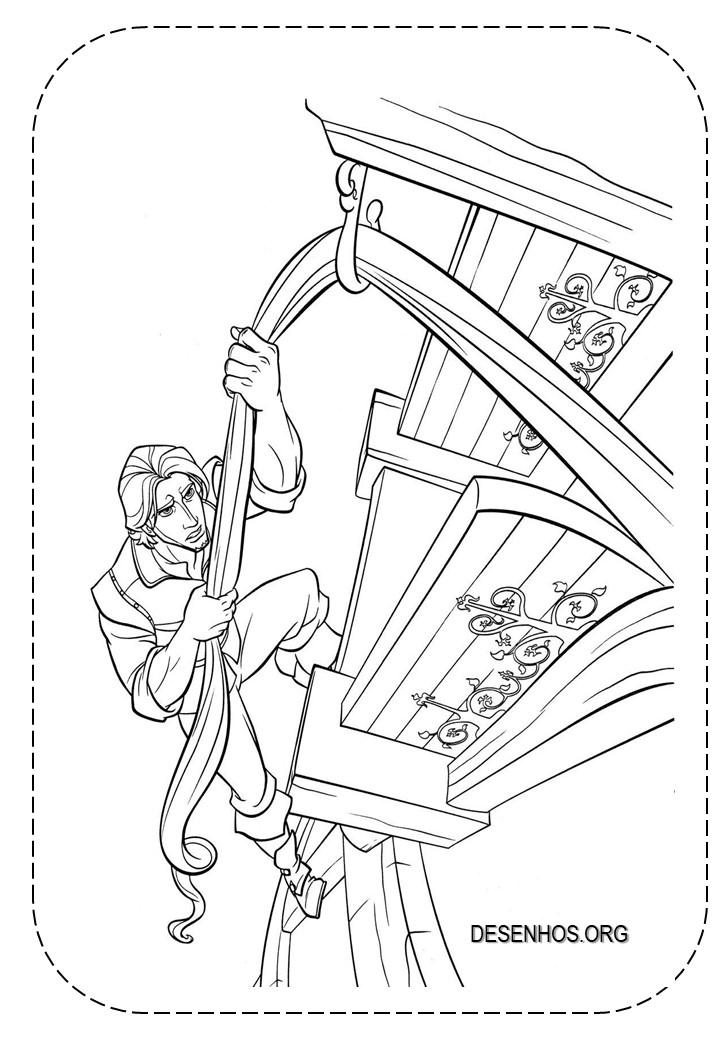 rapunzel para colorir 38
