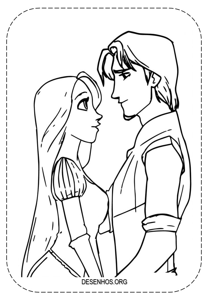 rapunzel para colorir 4