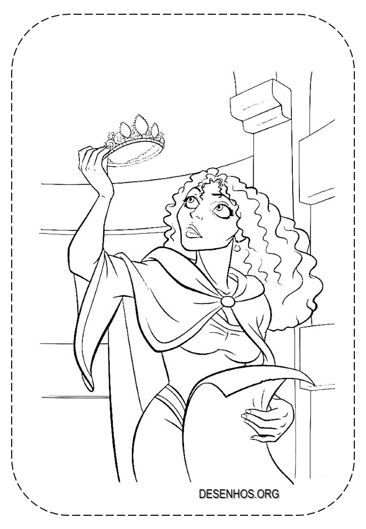 rapunzel para colorir 43