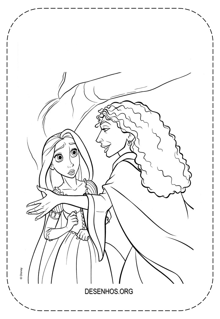 rapunzel para colorir 46