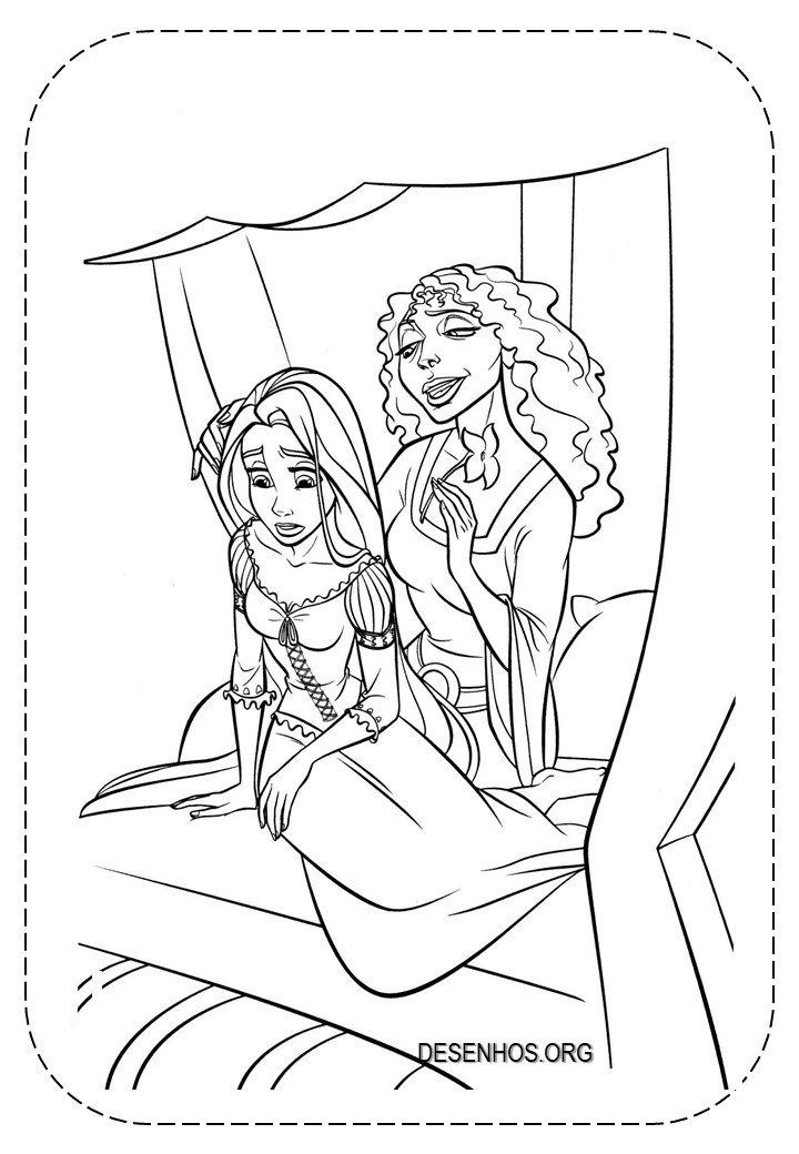 rapunzel para colorir 47