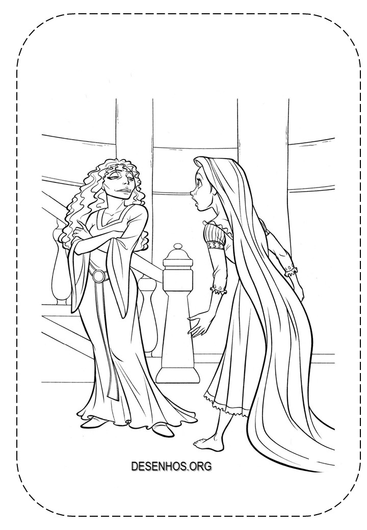 rapunzel para colorir 48