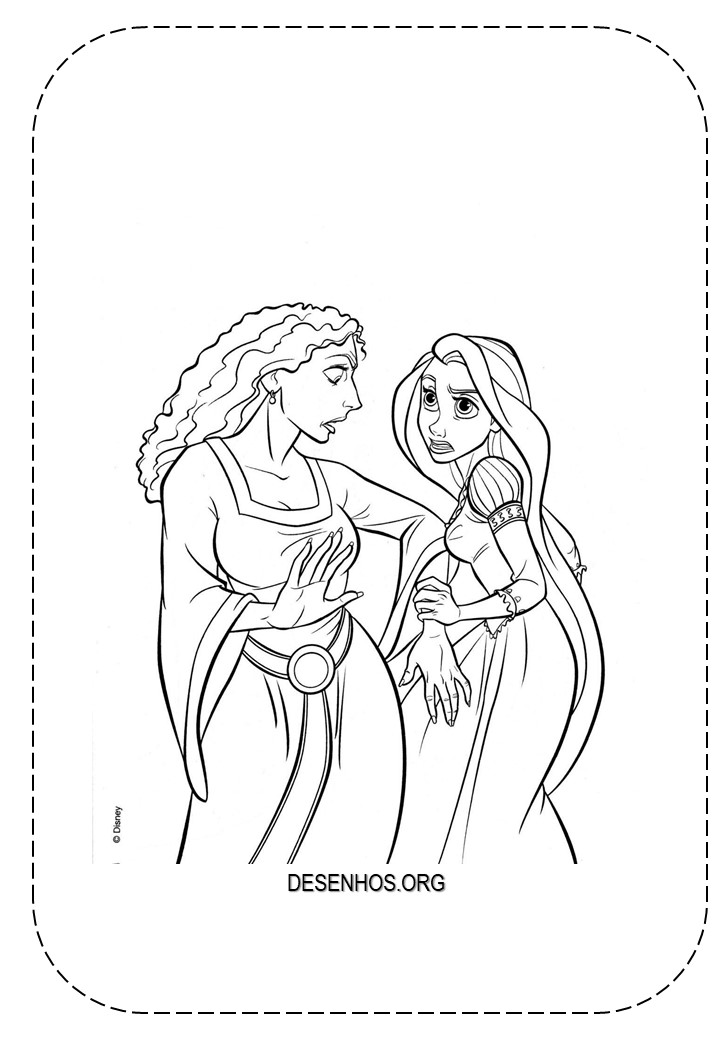 rapunzel para colorir 49