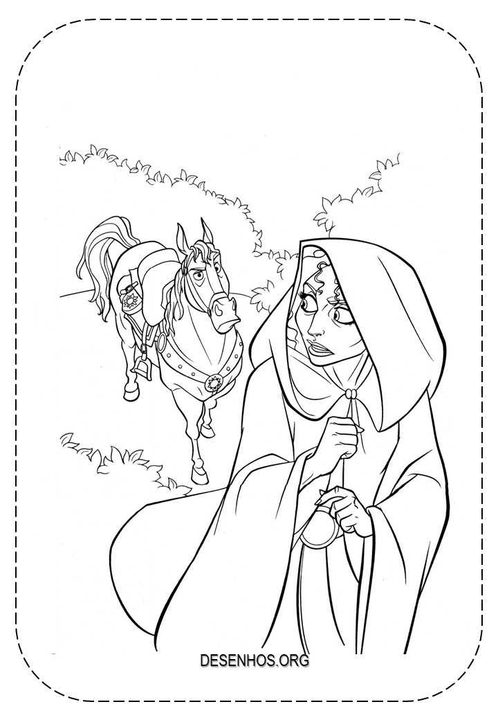rapunzel para colorir 53