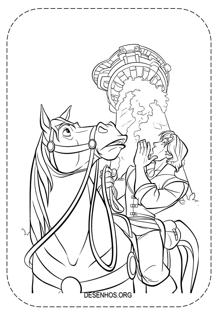rapunzel para colorir 54