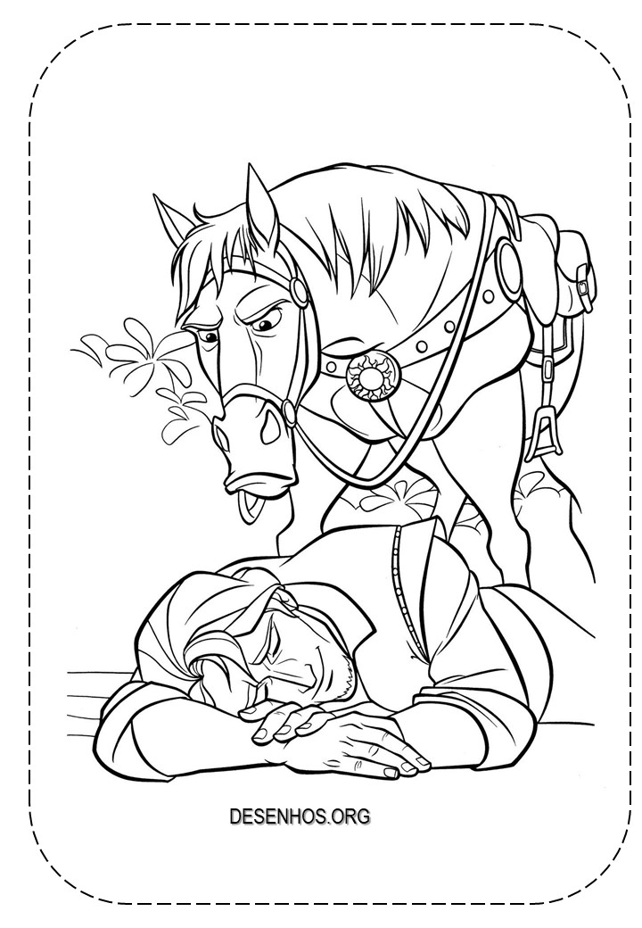 rapunzel para colorir 56