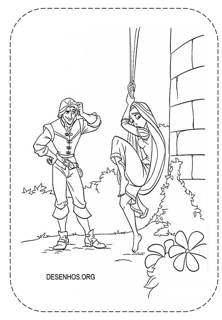rapunzel para colorir 6