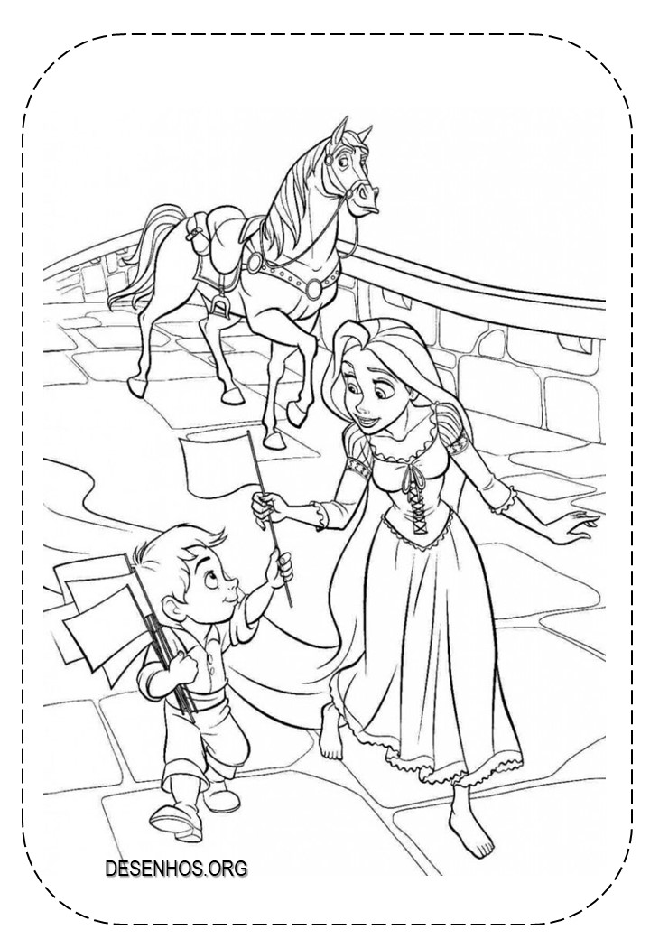 rapunzel para colorir 61