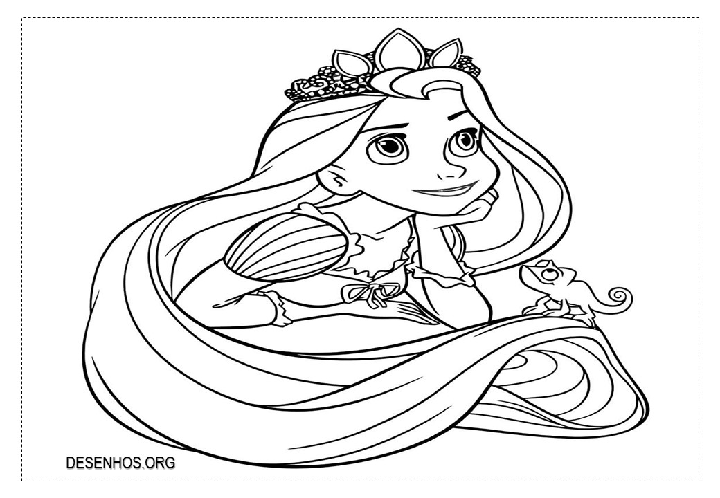 rapunzel para colorir 67