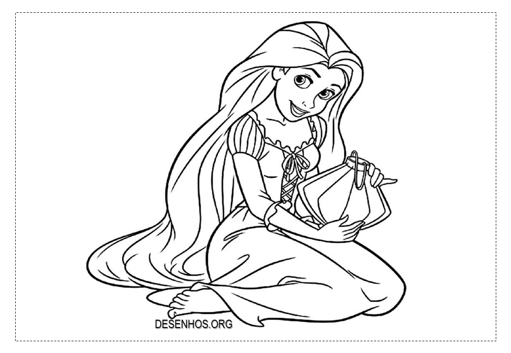 rapunzel para colorir 69
