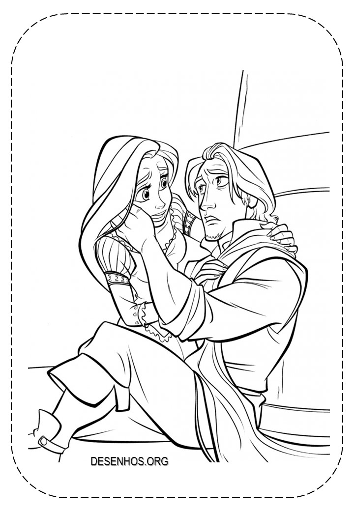 rapunzel para colorir 7