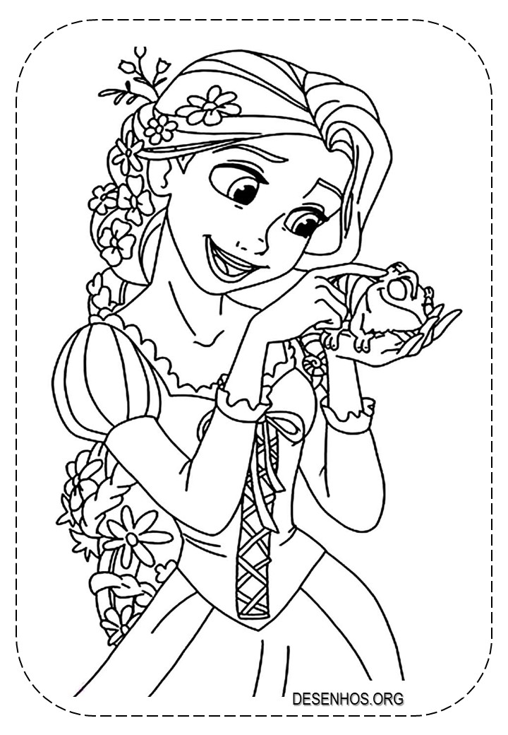 rapunzel para colorir 72