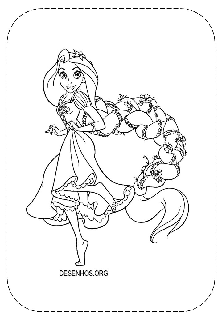 rapunzel para colorir 75