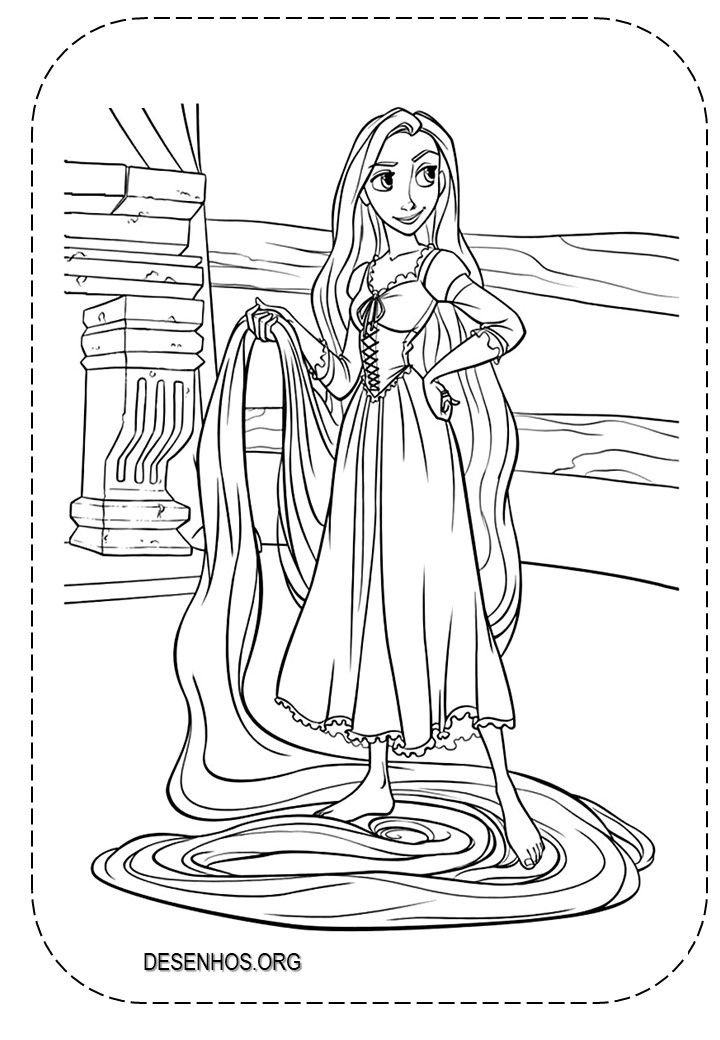 rapunzel para colorir 76