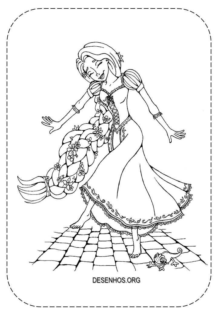 rapunzel para colorir 77