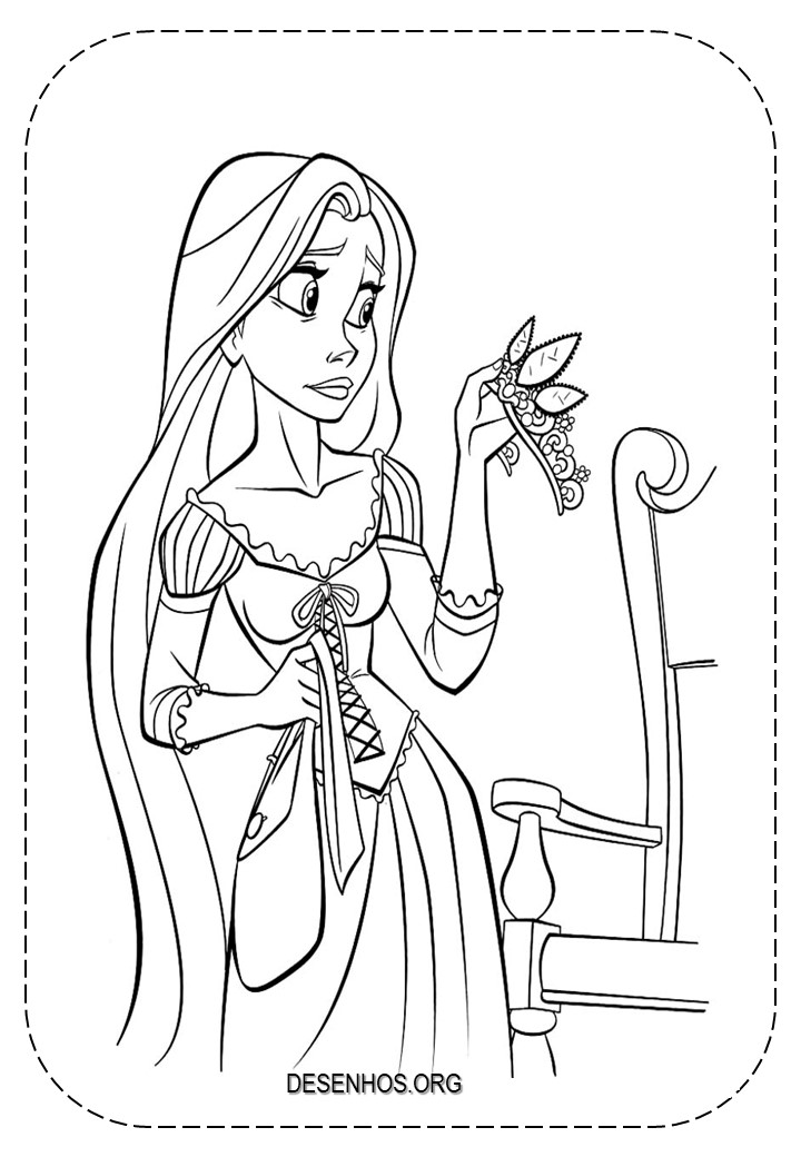 rapunzel para colorir 78