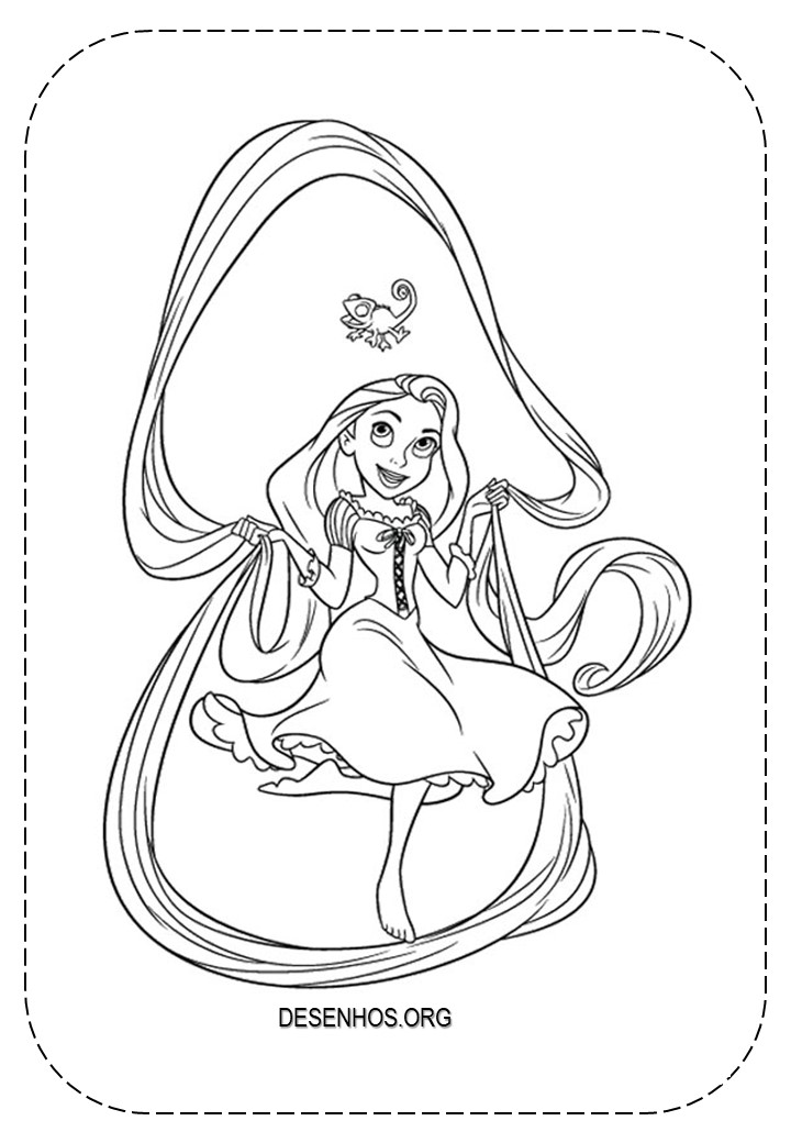 rapunzel para colorir 80