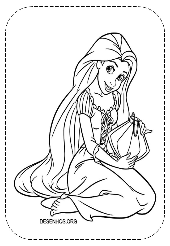 rapunzel para colorir 84